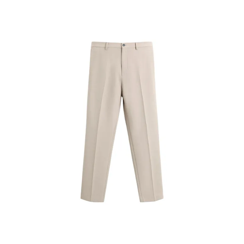 ZARA Suit Trouser Men's Sand/Zebra Print-0