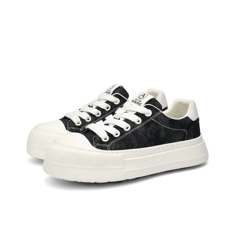 AOKANG Slip Resistant, Abrasion Resistant, Waterproof, And Breathable Lightweight Low Top Canvas Shoes Men's-2