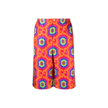 GUCCI Gg Psychedelic Silk Shorts