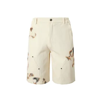 YADcrew Casual Shorts Unisex Ecru