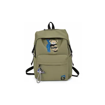 URBAN FOREST Nylon Backpack Unisex Army Green/Dark Blue/Gray/Yellow/Black