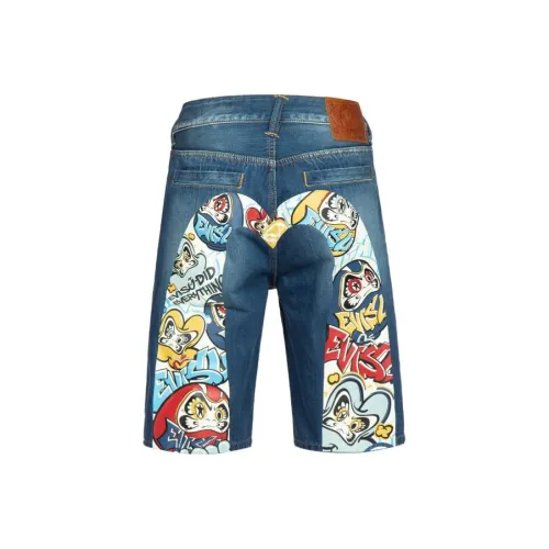 EVISU Denim Shorts Men Denim Blue