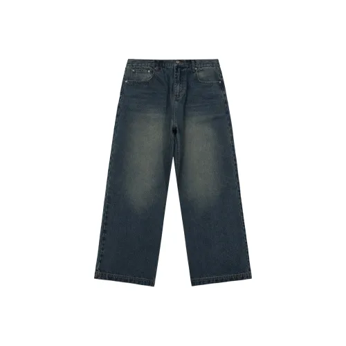BELLKENIDEA Jeans Men's Washed Blue