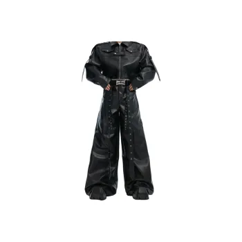 ARGUE Leather Pants Men's Nimble Black Bottoms