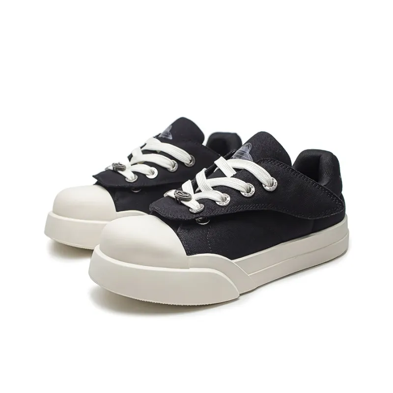 Hip Speed Height Increasing Low Top Canvas Shoes Unisex-0