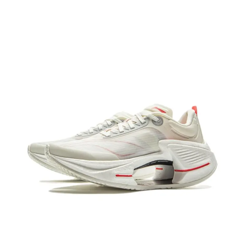 LiNing Shadow 3 ESSENTIAL Cushioning Support Rebound Low Top Casual Running Shoes Women's White Red-2