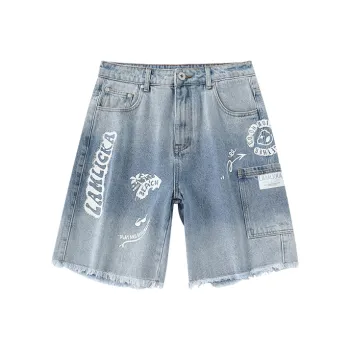 LAMLICKA Denim Shorts Unisex Blue
