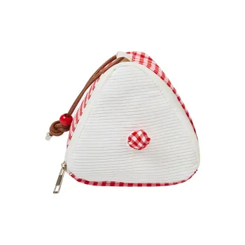 ALOENEY Corduroy With PU Makeup Bag Women's Red