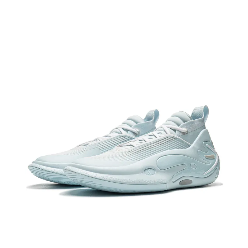 LINING Wow11 Basketball Shoes Men Mid Top Light Sky Blue-2