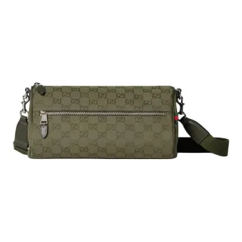 GUCCI Canvas Bag, Boston Bag, Crossbody Bag, Shoulder Bag Trumpets Men's Forest Green