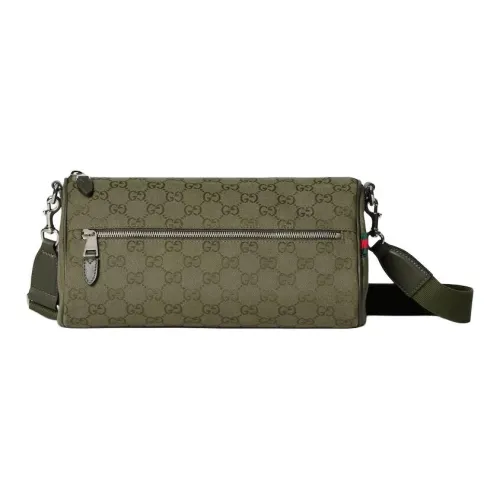 GUCCI Canvas Bag, Boston Bag, Crossbody Bag, Shoulder Bag Trumpets Men's Forest Green
