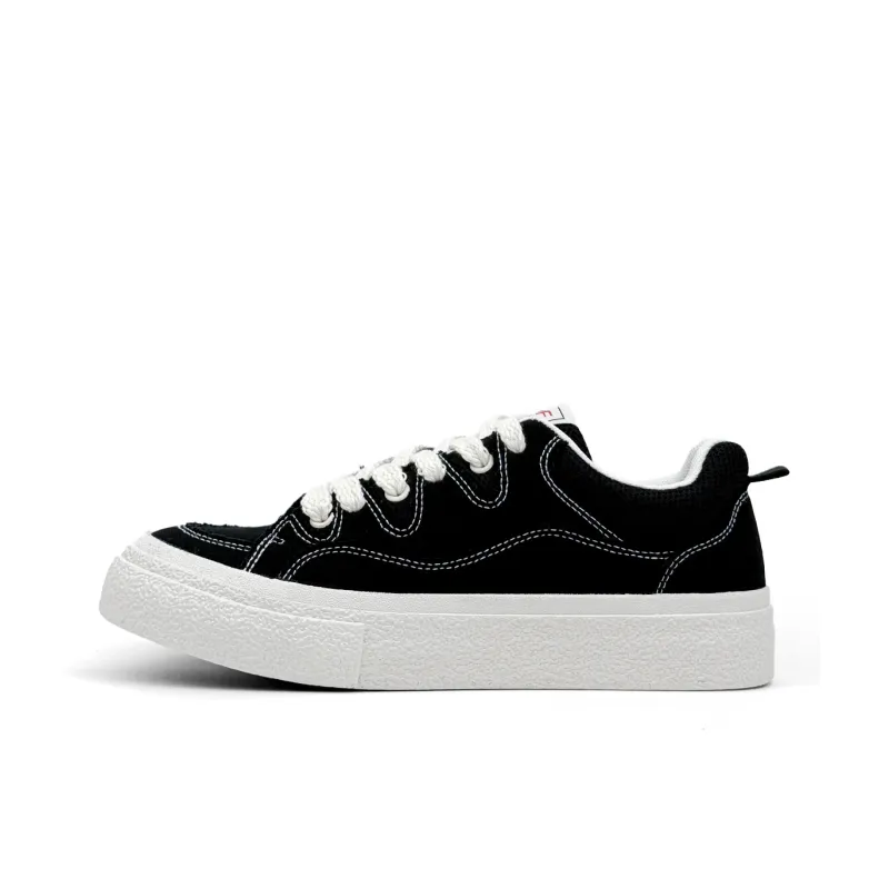 Mengsai Cushioning, Wear Resistant Low Top Canvas Shoes Men's Black-1