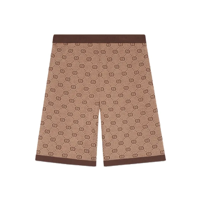 GUCCI Gg Jacquard Knit Shorts-0