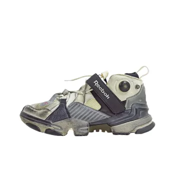 Vetements x Reebok Anti Slip Wear Resistant Low Top Casual Shoes Unisex Gray White