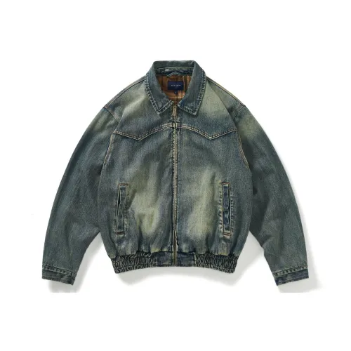 714STREET Jacket Unisex Denim Blue