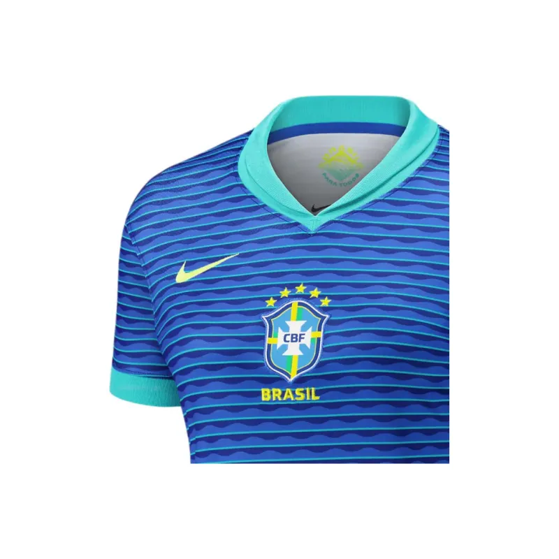 Nike Vini Jr. Brazil National Team 2024 Stadium Away Women's Nike Dri FIT Soccer Jersey-2