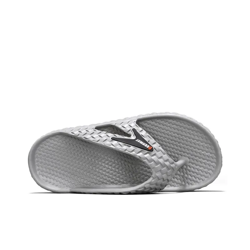 DEERWAY Abrasion Resistant Slip Resistant Quick Dry Flip Flops Men's Gray-4