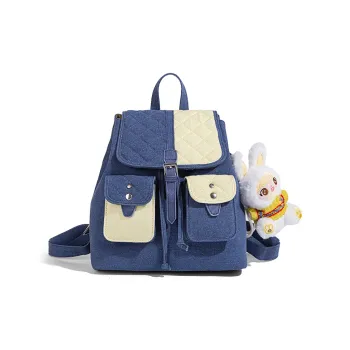 Vigno Synthetic Leather Backpack Women's Blue