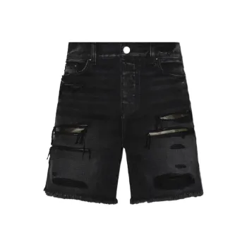 AMIRI Camo Patch Short Denim Shorts