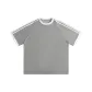 Heather Gray & White Stripes