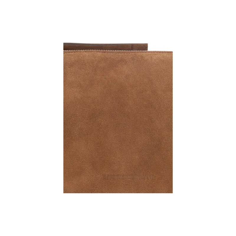 EMPORIO ARMANI Leather Shoulder Bag Women's Brown-4