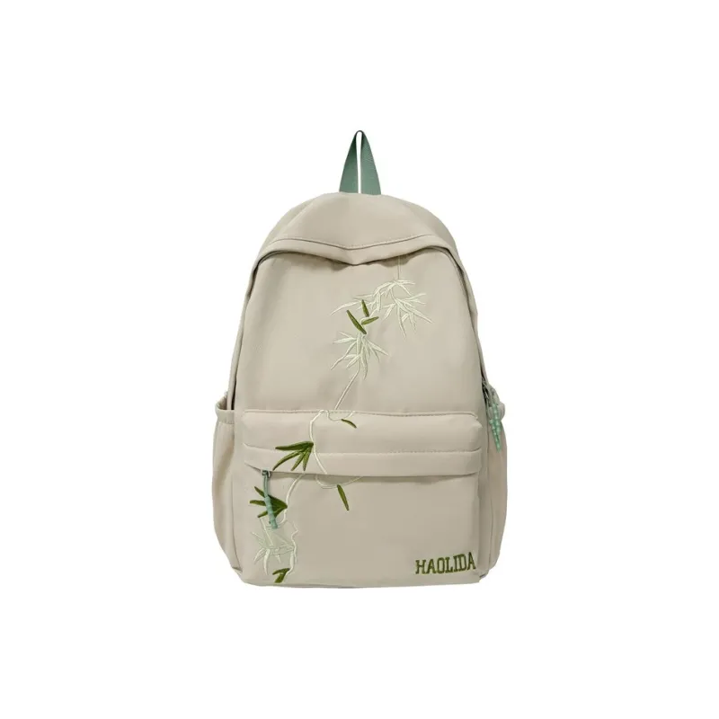 URBAN FOREST Nylon Backpack Unisex Black/White/Khaki-9