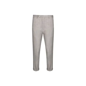 G· Mons Casual Pants Men 0268 Khaki Stripes