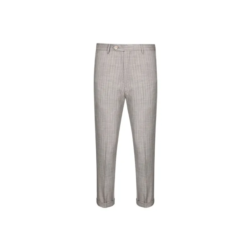 G· Mons Casual Pants Men 0268 Khaki Stripes-0