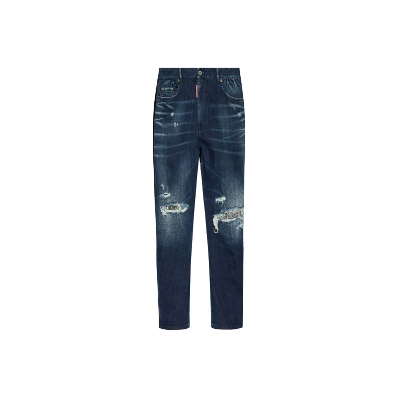 DSQUARED 2 Distressed Straight Leg Jeans-0