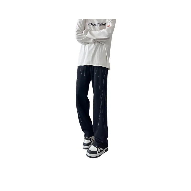 WARNING LIGHT Casual Pants Unisex Black-0