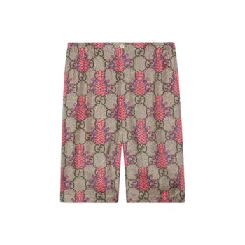 GUCCI SS22 Pineapple Collection Casual Shorts Men's Beige