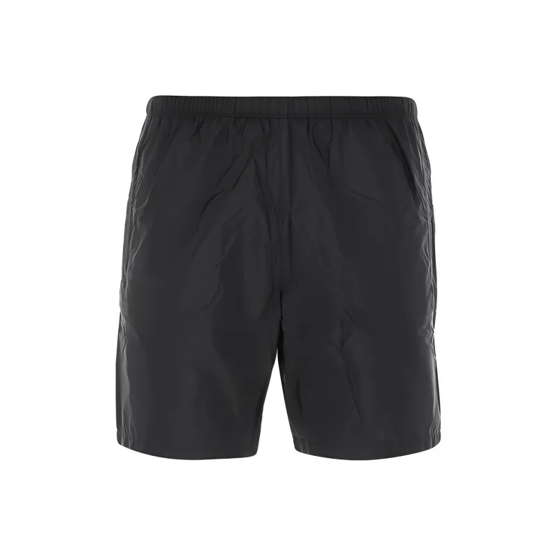 PRADA Triangle Logo Plaque Elastic Swim Shorts-0