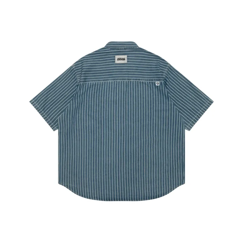 Aape Striped Denim Shirt-1