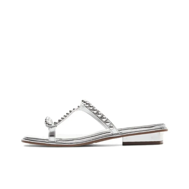 AGSDON Slide Slippers Women's Silver-0
