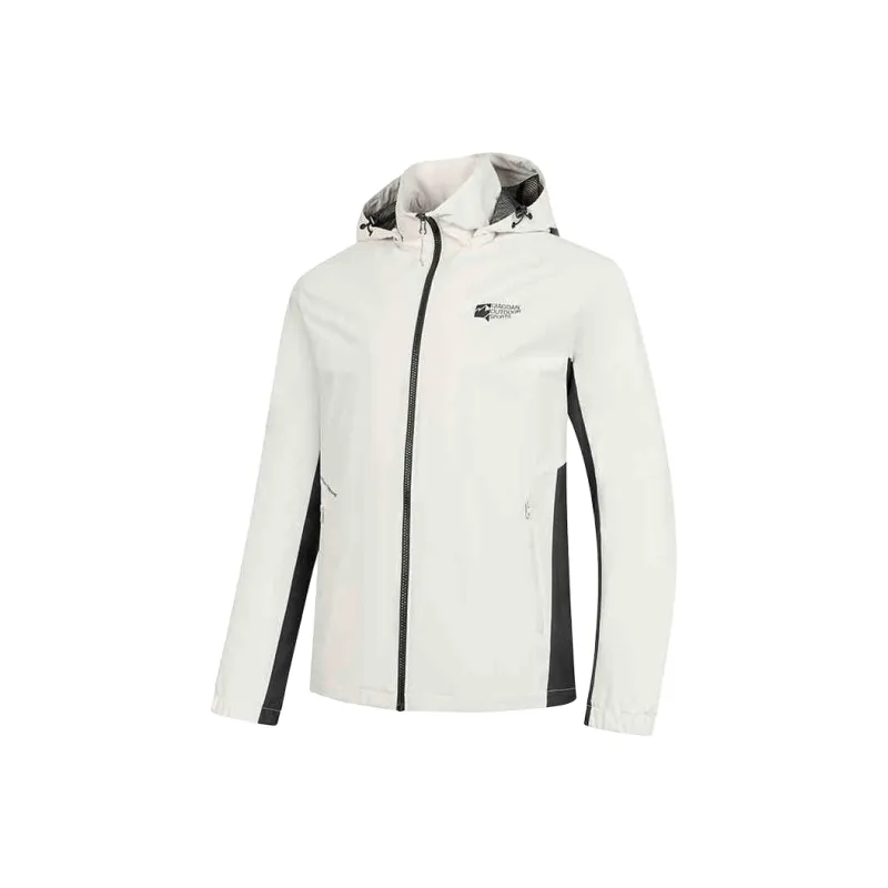 QIAODAN Trench Coat Men's Smoke White/Black-0