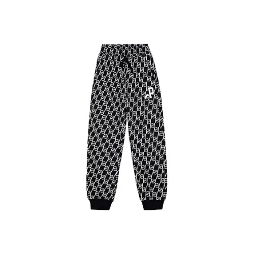 Palladium Casual Pants Men Black With White Floral