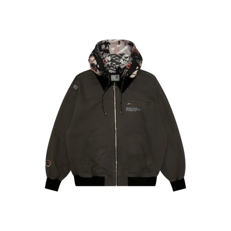 Aape Logo graffiti print Hooded Jacket-0