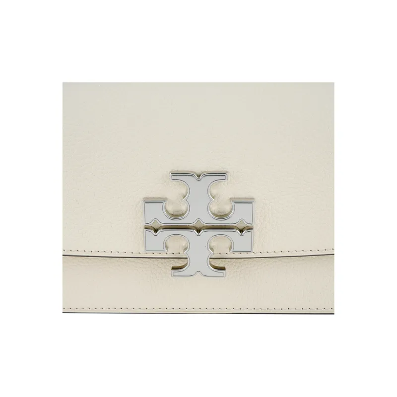 TORY BURCH Eleanor Litchi Grain Leather Shoulder Bag, Crossbody Bag Trumpets Women's Oat-4