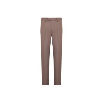 SAINT ANGELO Suit Trouser Men's Brown Pink Solid Color Fabric
