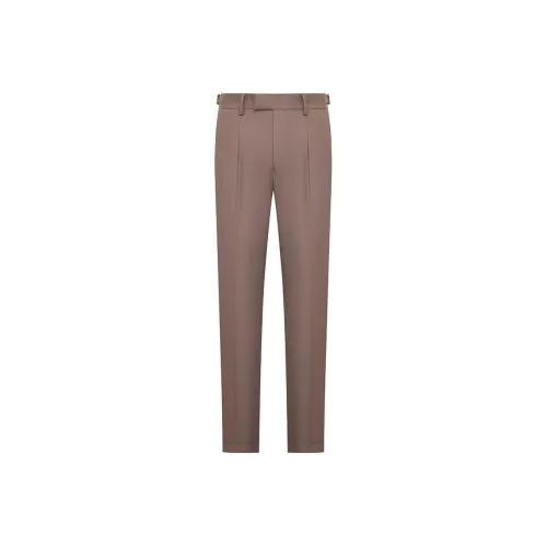 SAINT ANGELO Suit Trouser Men's Brown Pink Solid Color Fabric