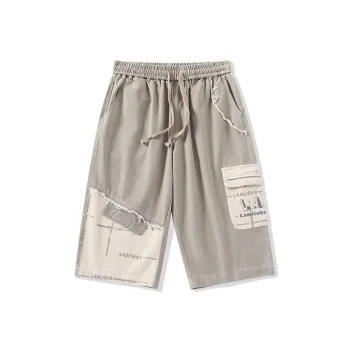 LAMLICKA Casual Shorts Unisex Khaki