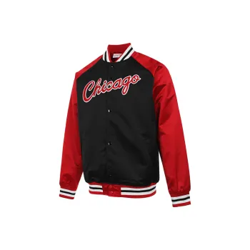 Mitchell & Ness x NBA Chicago Bulls Baseball Jacket Unisex Red/Black Color