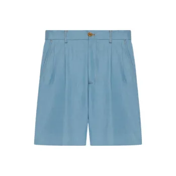GUCCI FW22 Qixi Festival Collection Lovelight FW22 Denim Shorts Men's Blue