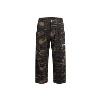 404MOB GANG Cargo Pants Unisex Black Camouflage