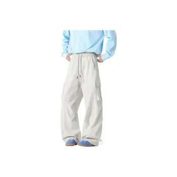 NOME Vintage Casual Fashion Lace Up Straight Fit Wide Leg Casual Pants Unisex