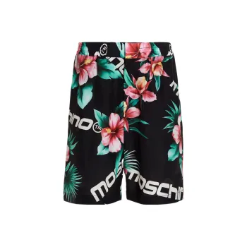 MOSCHINO Hibiscus Printed Bermuda Shorts