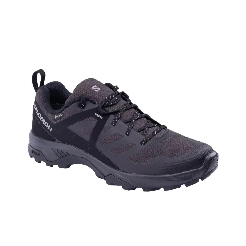 SALOMON Anti Slip Wear Resistant Low Top Hiking Shoes Men's Gray Black-1