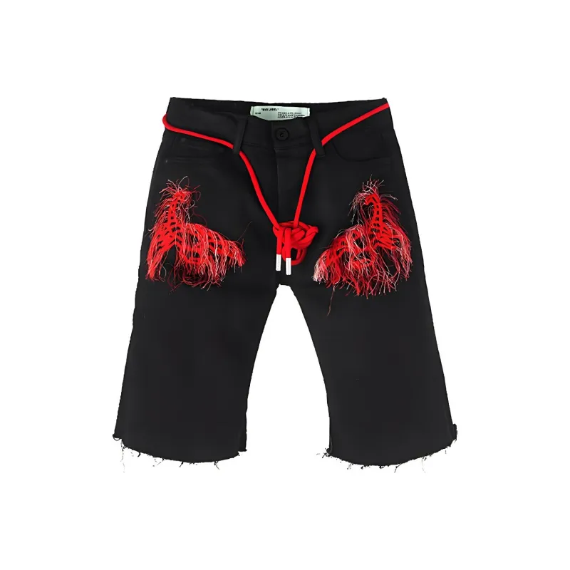 OFF WHITE Casual Shorts, Regular Fit Men's Black-0