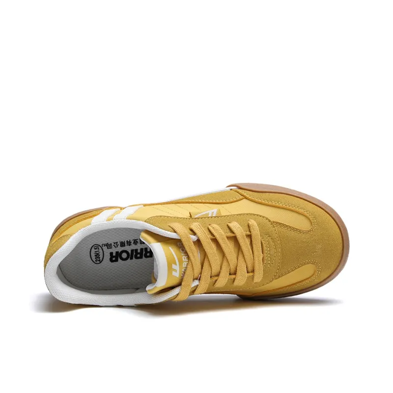 Warrior Coverage Abrasion Resistant Lightweight Breathable Slip Resistant Low Top Canvas Shoes Women's Yellow Rice-2