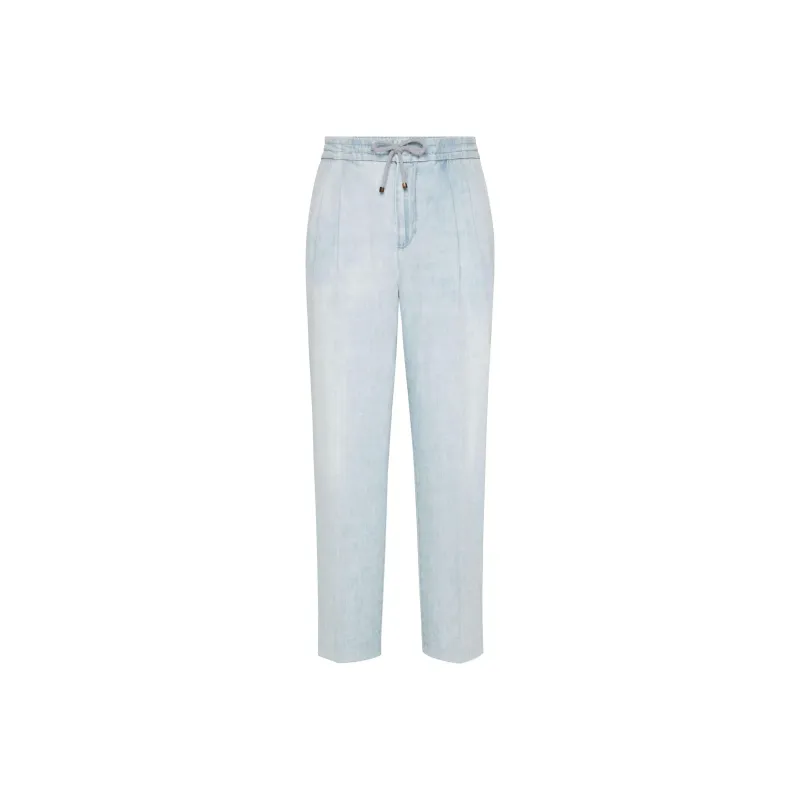 Brunello Cucinelli Drawstring Pleated Pants-0